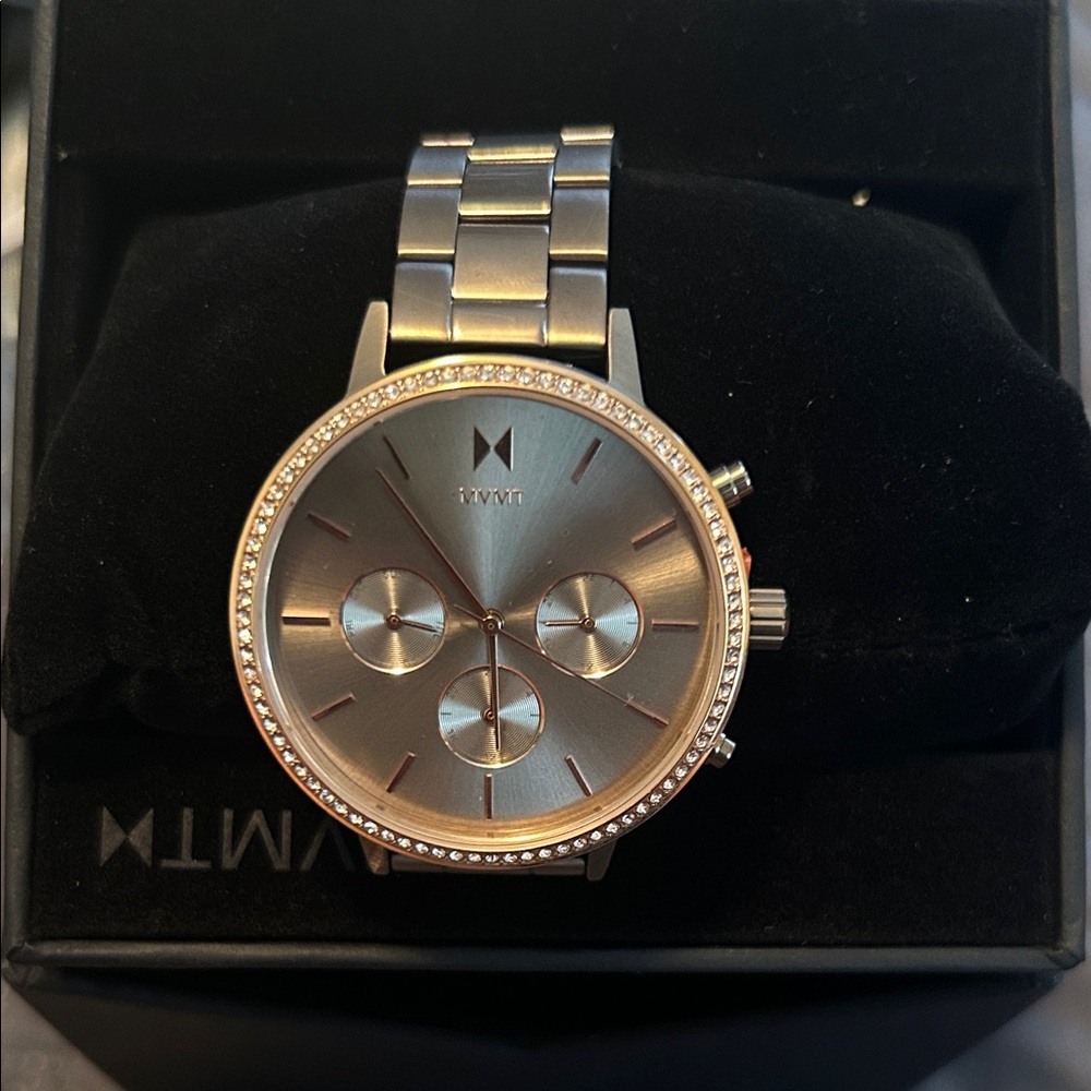 MVMT Silver and Rose Gold Men's Watch
